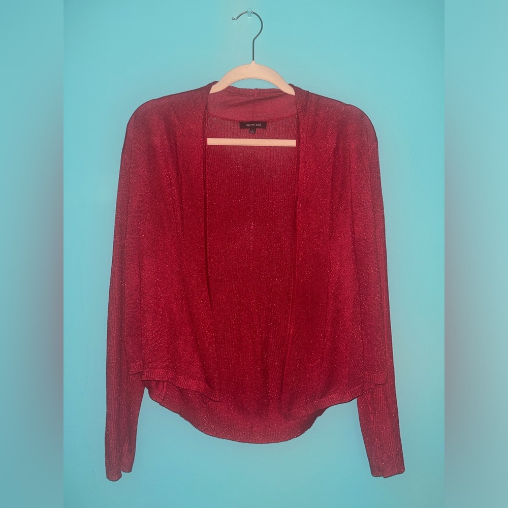 Bergundy Shimmer Cardigan